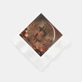 ビットコインコースター 縁ありカクテルナプキン (角)