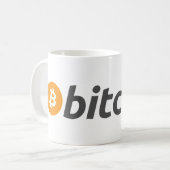 ビットコインコーヒーマグ コーヒーマグカップ (正面左)