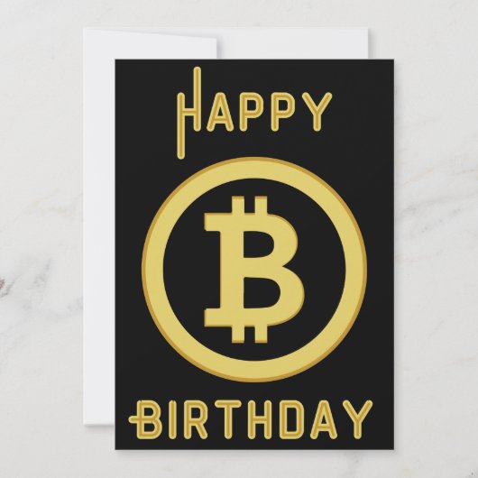 ビットコインゴールドの誕生日招待状 招待状 (正面)