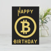 ビットコインゴールドの誕生日招待状 招待状 (スタンド正面)