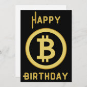 ビットコインゴールドの誕生日招待状 招待状 (正面/裏面)