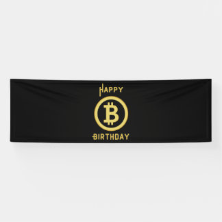 ビットコインゴールドの誕生日 バナー 2.5x8 ヴィニール 横断幕