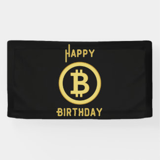 ビットコインゴールドの誕生日 1.6x3 ヴィニール 横断幕