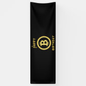 ビットコインゴールドの誕生日 2.5x8 ヴィニールバナー 横断幕 (縦)