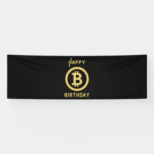ビットコインゴールドの誕生日 2.5x8 ヴィニールバナー 横断幕 (横)