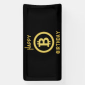 ビットコインゴールド ハッピーバースデー 2x1 ビニールバナー 横断幕 (縦)