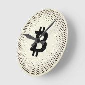 ビットコインサットドット ラウンド壁時計 (傾斜)