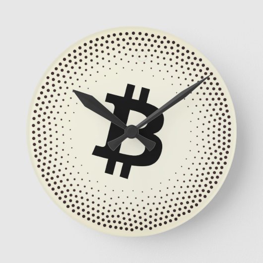 ビットコインサットドット ラウンド壁時計 (正面)