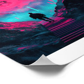 ビットコインジャーネオンウォールアートプリント ポスター (角)