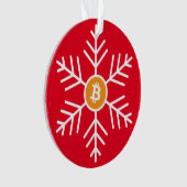 ビットコインスノーフレークオーナメント オーナメント (正面)