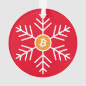 ビットコインスノーフレークオーナメント オーナメント (裏面)