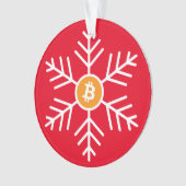 ビットコインスノーフレークオーナメント オーナメント (正面)