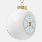 ビットコインスノーフレーク セラミックボールオーナメント (左)