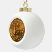 ビットコインセラミックボールクリスマスオーナメント セラミックボールオーナメント (右)