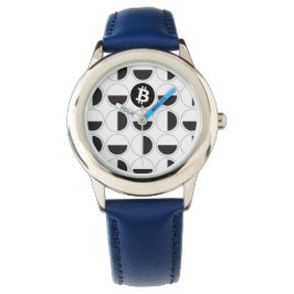 ビットコインデザイナーブラック&ホワイト 腕時計