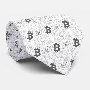 ビットコインデジタル暗号通貨パターンネックタイ ネクタイ