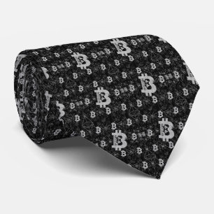 ビットコインデジタル暗号通貨パターン ネクタイ