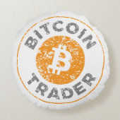 ビットコイントレーダグランジー文字サークルの概要 ラウンドクッション (裏面)