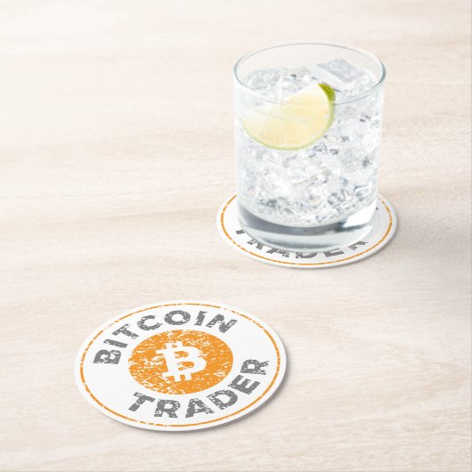 ビットコイントレーダグランジー文字サークルの概要 ラウンドペーパーコースター (インサイチュ)