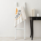 ビットコイントレーダグランジー文字サークルアウトライン白 シェルパブランケット (インサイチュ)