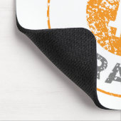 ビットコイントレーダグランジー文字サークルアウト。ホワイトグレー マウスパッド (コーナー)