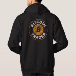 ビットコイントレーダグランジー文字サークルラインバックプリント パーカ
