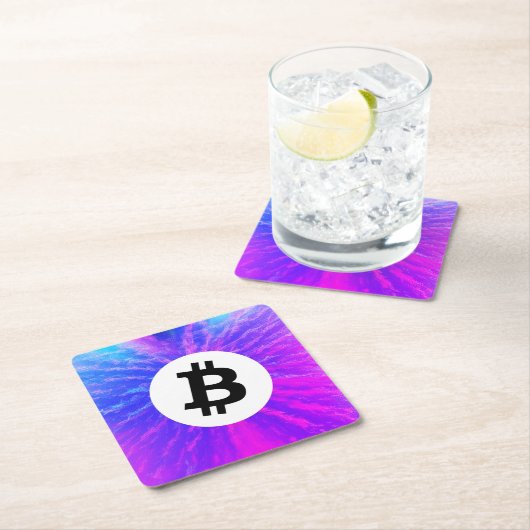 ビットコインパープル周波数 スクエアペーパーコースター (インサイチュ)