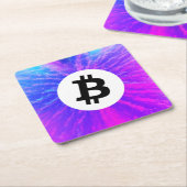 ビットコインパープル周波数 スクエアペーパーコースター (アングル)