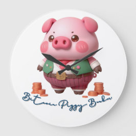 ビットコインピギーバンカー ラージ壁時計