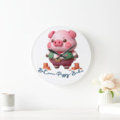 ビットコインピギーバンカー ラージ壁時計 (ホーム)