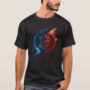 ビットコインブルーフレイムスBtcコイン暗号ヴィンテージ暗号 Tシャツ