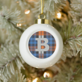 ビットコインブループレイドスノーフレークピュータークリスマスオルナ セラミックボールオーナメント
