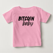 ビットコインベビー暗号通りスタイルギフトかわいい ベビーTシャツ (正面)