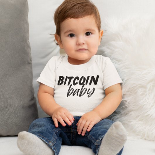 ビットコインベビー暗号通りスタイルギフトかわいい ベビーTシャツ