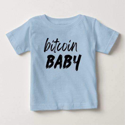 ビットコインベビー暗号通りスタイルギフトモダン ベビーTシャツ (正面)