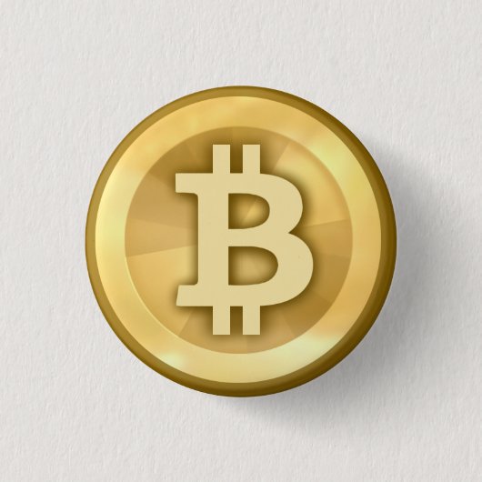 ビットコインボタン 缶バッジ (正面)