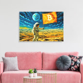 ビットコインムーン キャンバスプリント (インサイチュ (リビング))