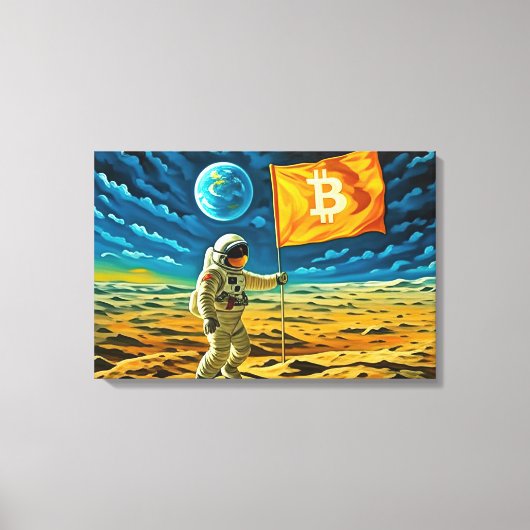 ビットコインムーン キャンバスプリント (正面)