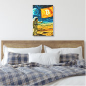 ビットコインムーン キャンバスプリント (インサイチュ (寝室))