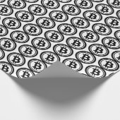 ビットコインラッピング紙付き暗号通貨パターン ラッピングペーパー (角)