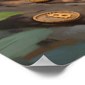 ビットコインラビットホール暗号ポスター ポスター (角)