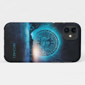 ビットコインランディング暗号BTC名パーソナライズされた Case-Mate iPhoneケース (裏面(横))