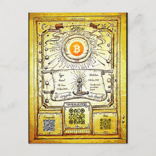 ビットコインリファレンス(QR宇宙付き) 2 インビテーションポストカード