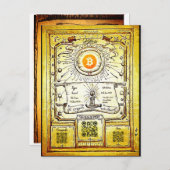 ビットコインリファレンス(QR宇宙付き) 2 インビテーションポストカード (正面/裏面)