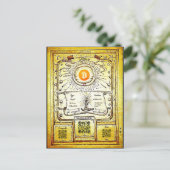 ビットコインリファレンス(QR宇宙付き) 2 インビテーションポストカード (スタンド正面)