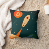 ビットコインロケット クッション (ブランケット)
