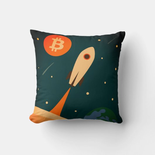 ビットコインロケット クッション (正面)