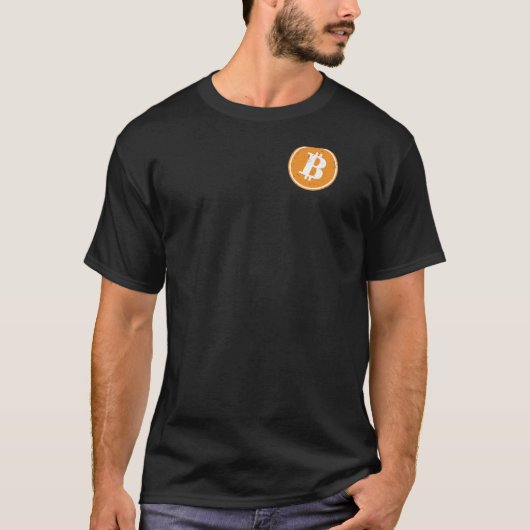ビットコインロゴポケットデザイン Tシャツ (正面)