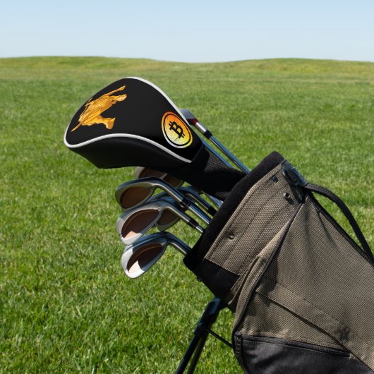 ビットコインロゴ金ゴールドブル ゴルフヘッドカバー (インサイチュ)