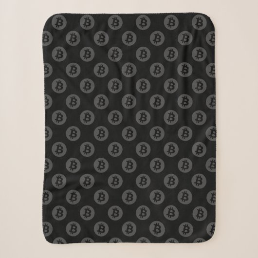 ビットコインロゴ シェルパブランケット (正面)